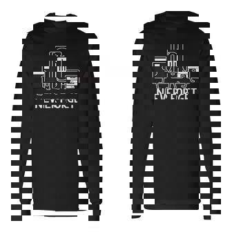 Never Forget Retrointage Cassette Tape Divertida Para Hombre Camiseta de manga larga - Regaloses