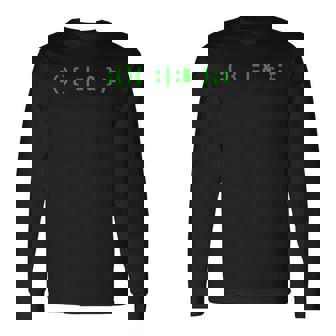 Fork Bomb Bash Hacker Command グリーンテキストデザイン 長袖Tシャツ - Kawaiitshirt