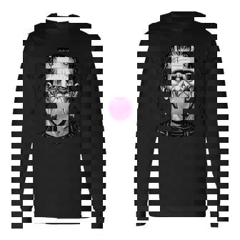 Frankenstein Monster Bubble Gum Vintage Halloween Long Sleeve T-Shirt - Thegiftio