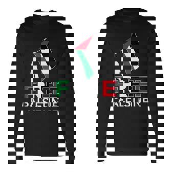 Free Palestine パレスチナ国旗 フリーガザtシャツ 長袖Tシャツ - Kawaiitshirt