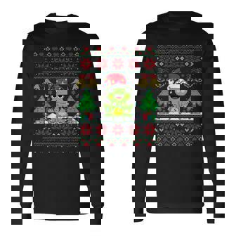 Frog Wearinganta Hat Christmas Lights Xmas Frog 長袖Tシャツ - Kawaiitshirt