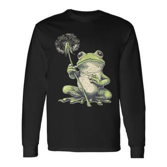 Frogs And Flowers Long Sleeve T-Shirt - Thegiftio UK