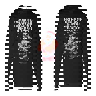 Frohen Pump Ihr Lappen 筋肉質サンタジム 長袖Tシャツ - Kawaiitshirt