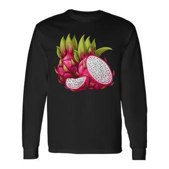 Fruta Del Dragón Pitaya Fruta Tropical De Los Dragones Camiseta de manga larga - Regaloses