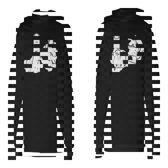 Fuck You シャツ 中指ポインティング Fuk You FUck You 長袖Tシャツ - Kawaiitshirt