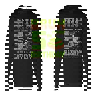 Birthday Boy Bruh It's My 5Th Birthday Game Pixel Long Sleeve T-Shirt - Thegiftio UK