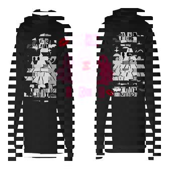 Boo-Jee Ghost Mean Ghouls Halloween Trick Or Treat Long Sleeve T-Shirt | Mazezy