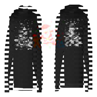 Dabbinganta Christmas おかしいdabサンタクロースクリスマス 長袖Tシャツ - Kawaiitshirt