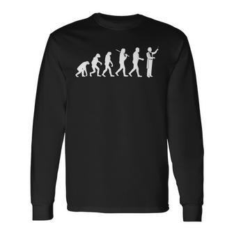 Evolution Of Man コンサートオーケストラ 音楽指揮者 長袖Tシャツ - Kawaiitshirt