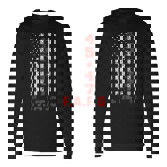 Fafo Trump President 47 Trump Fafo American Flag Long Sleeve T-Shirt - Thegiftio