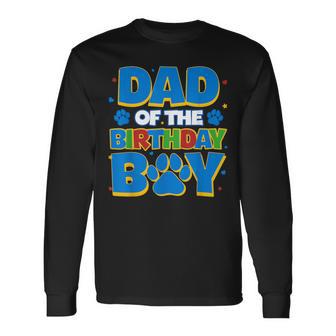 Family Matching Party Dad Of The Birthday Boy Long Sleeve T-Shirt - Thegiftio UK