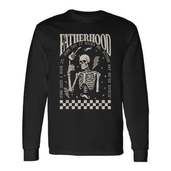 Fatherhood Some Days I Rock It Father's Day Long Sleeve T-Shirt - Thegiftio UK