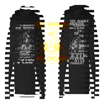 Grandpas Go Cycling For Cyclist Bicycle Riding Long Sleeve T-Shirt - Thegiftio