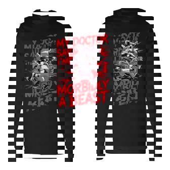 Gym Workout Racoon Muscle 長袖Tシャツ - Kawaiitshirt