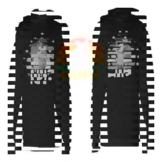 Huh Cat Huhおかしな猫好きのハッミーム 長袖Tシャツ - Kawaiitshirt