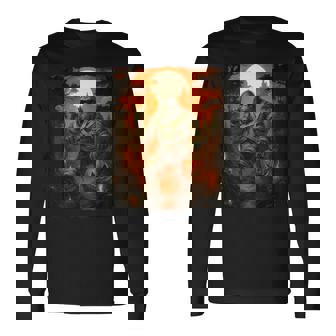 Jack O Lantern Mummy Bigfoot Halloween Costumes Mens Long Sleeve T-Shirt | Mazezy