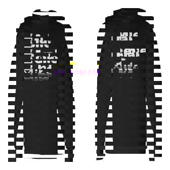 Lgbt プライド ノンバイナリー フラッグ ノンバイナリー 長袖Tシャツ - Kawaiitshirt