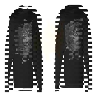 Oiia Oiia スピニングキャットミーム 長袖Tシャツ - Kawaiitshirt