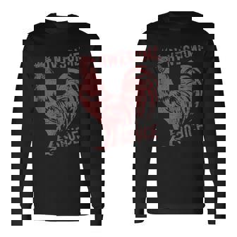 Pets Awesome Sauce With Picture Of Rooster Long Sleeve T-Shirt - Monsterry