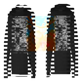 Reindeer Beach Selfie Christmas In July Long Sleeve T-Shirt | Mazezy