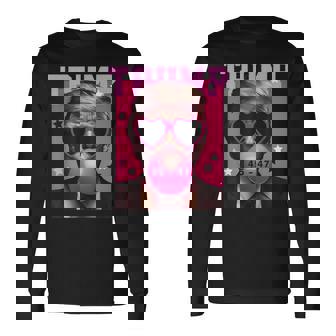 Trump 2024 メガネ&バブルガム ピンク 長袖Tシャツ - Kawaiitshirt