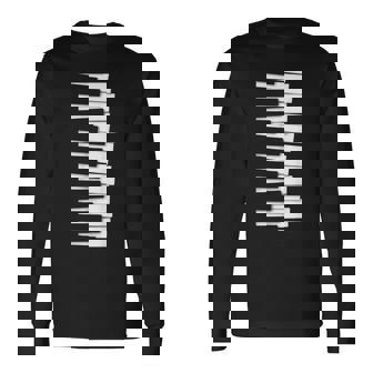 Wobbly ピアノキーボード – ピアニスト&ミュージシャンのグラフィック 長袖Tシャツ - Kawaiitshirt