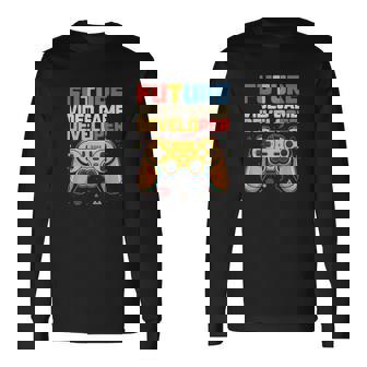 Futureideo Game Developer Gamer Coding Tech Geek 長袖Tシャツ - Kawaiitshirt