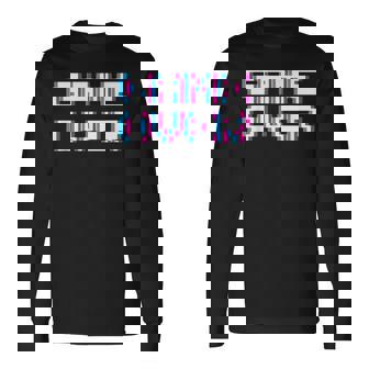 Game Over 8Bit ゲームオーバー 8ビットピクセル レトロヴィンテージビデオゲームグラフィック ゲーマー 長袖Tシャツ - Kawaiitshirt