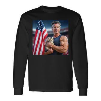 Gavin Newsom Meme Long Sleeve T-Shirt - Thegiftio UK