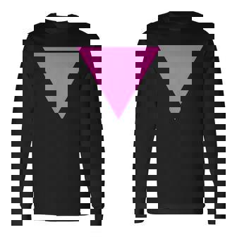 Gay Pride Upside Down Pink Triangle 長袖Tシャツ - Kawaiitshirt