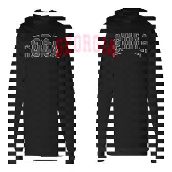 Georgia Ga Vintage Athletic Sports Red Style 80S 90S Long Sleeve T-Shirt | Mazezy