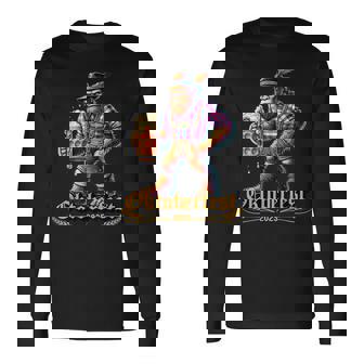 German Bigfoot Sasquatch Lederhose Oktoberfest 2025 Long Sleeve T-Shirt | Mazezy