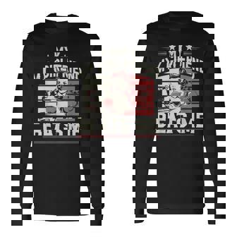 My Girlfriend Beats Me Graphic For Men Long Sleeve T-Shirt - Thegiftio