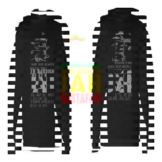Give Thanks & Praises Jah Rastafari レゲエ ラスタ ウェア 長袖Tシャツ - Kawaiitshirt