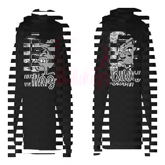 Go Bulldogs Maroon Bulldog Pride School Spirit Mascot Long Sleeve T-Shirt | Seseable UK