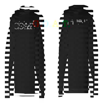 Goat Greatest Of All Time レインボーオールインチャンピオンtシャツ 長袖Tシャツ - Kawaiitshirt