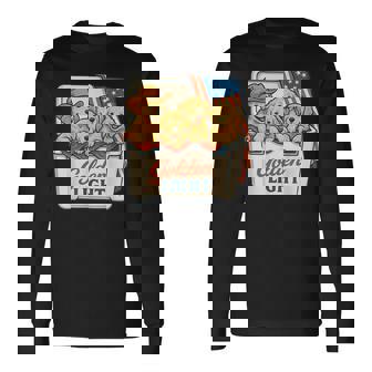 Golden Light Golden Retriever Patriotic Us Flag 4Th Of July Long Sleeve T-Shirt | Mazezy