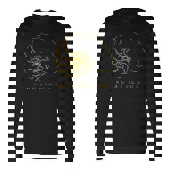 Golden Nautilus シェルtシャツ 海洋自然愛好家向け 長袖Tシャツ - Kawaiitshirt