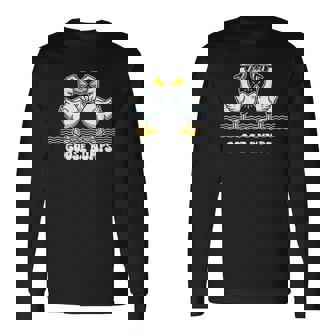 Goose Bumps ユーモラスなことわざ ガチョウの愚かな拳バンプ しゃれ 長袖Tシャツ - Kawaiitshirt