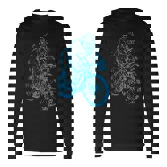 Gorilla サイクリング 自転車 クール モンキー おもしろい 動物 バイク 長袖Tシャツ - Kawaiitshirt