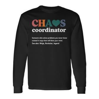 Gráfico Divertido Yarcástico Novedoso De Chaos Coordinator Camiseta de manga larga - Regaloses