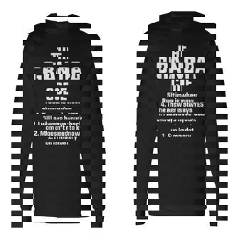 The Grandpa Code Saying Grandpa Long Sleeve T-Shirt - Thegiftio