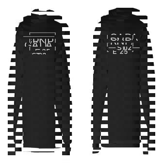 Grandpa Est 2025 Logo Grandpa 2025 Loading New Grandfather Long Sleeve T-Shirt - Thegiftio