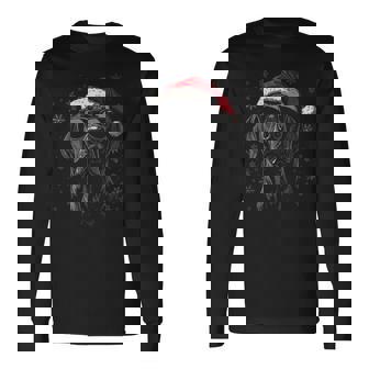 Great Dane サンタハット 面白い かわいい 犬 ママ お父さん クリスマス 長袖Tシャツ - Kawaiitshirt