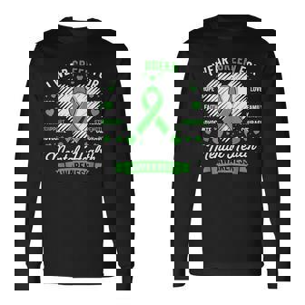 Green Ribbon Mental Health Awareness Month Support Long Sleeve T-Shirt - Thegiftio
