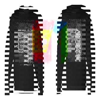 Guinea Ecuatorial España Bandera De La Amistad Guinea Camiseta de manga larga - Regaloses