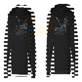 Guitar Lovers スタイライズド バンド ティー アーティスティック ギター 長袖Tシャツ - Kawaiitshirt