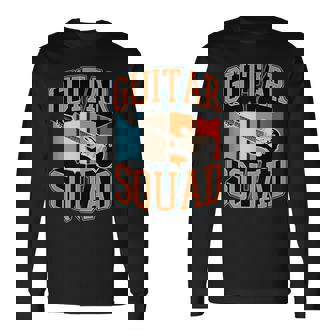 Guitarquad マッチング レトロ ヴィンテージスタイル ギターバンド 長袖Tシャツ - Kawaiitshirt