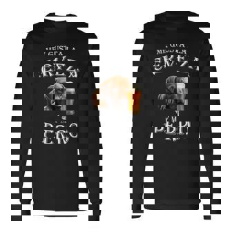 Me Gusta Mi Perro Y Cerveza Retriever Labrador Perros Camiseta de manga larga - Regaloses