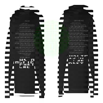Hackear El Planeta Código Binario Computadora Hacking Coding Hacker Camiseta de manga larga - Regaloses